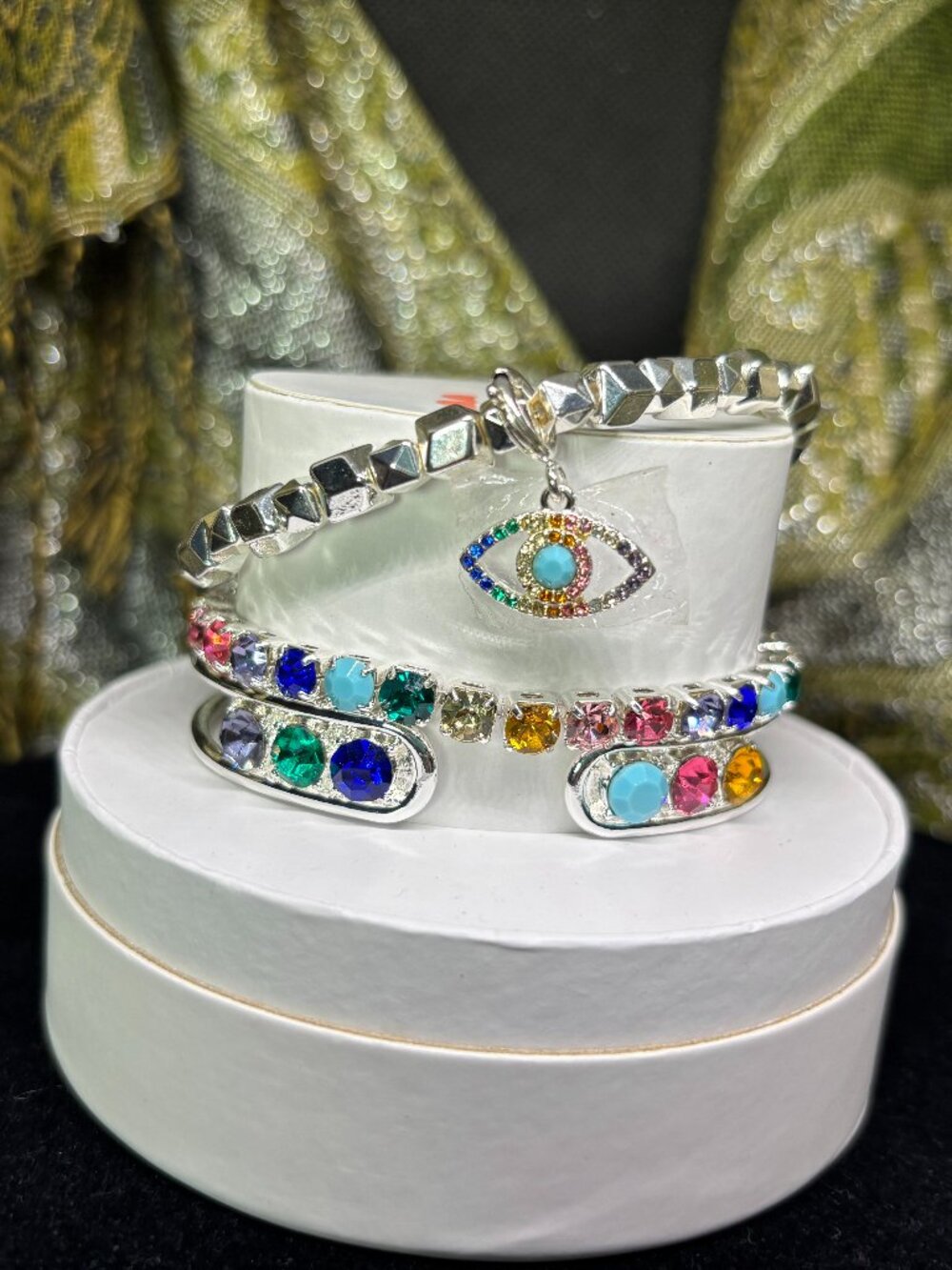 Bomb Party "Always Had My Eye On You" Summer Stacks 3 Bracelet Stack with Seeing